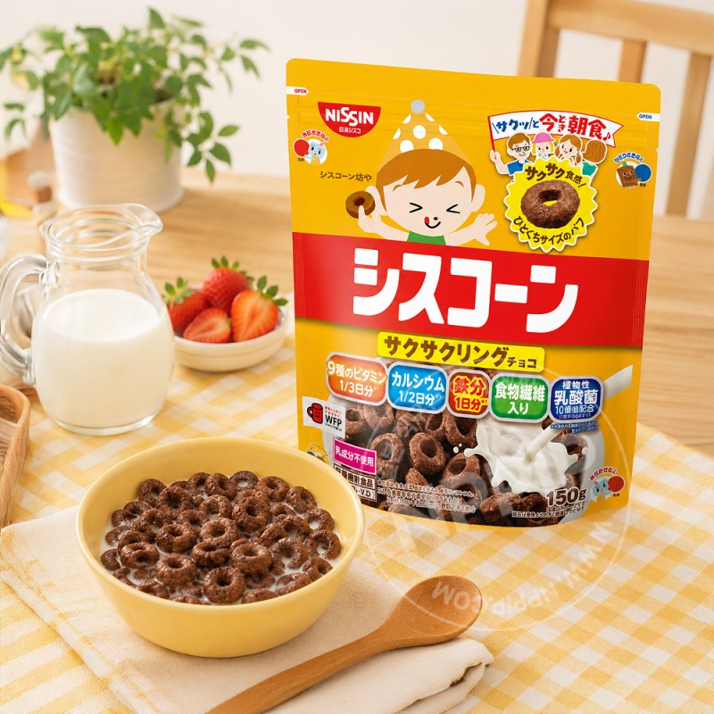 닛신 시스콘 사쿠사쿠 링 초코맛 시리얼 150g