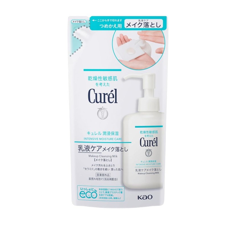 큐렐 수분 침투 보습 메이크업 클렌징밀크 리필 180ml