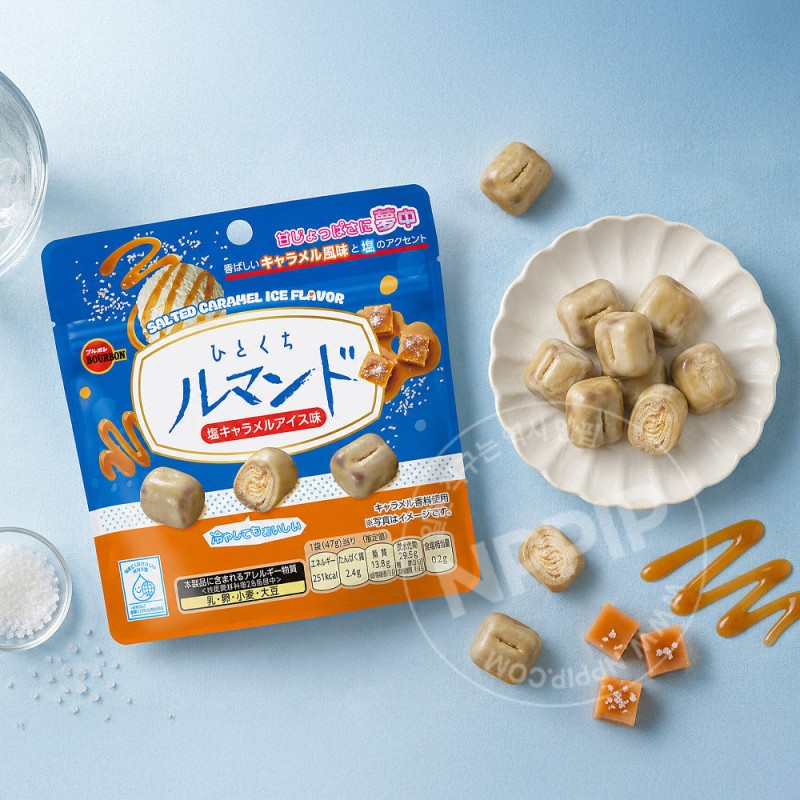 부르봉 히토쿠치 루만도 소금 캬라멜 아이스크림맛 47g