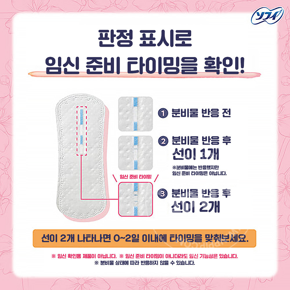 유니참 소피 배란일 타이밍 체크 시트 팬티라이너 5매입