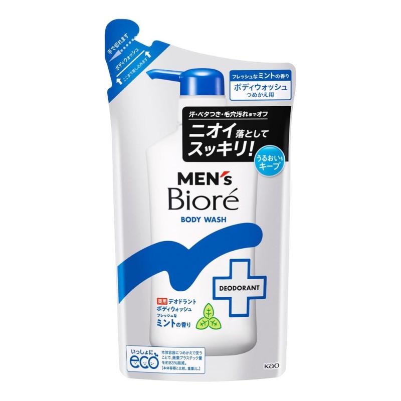 맨즈비오레 약용 데오드란트 바디워시 프레쉬 민트향 리필 360ml