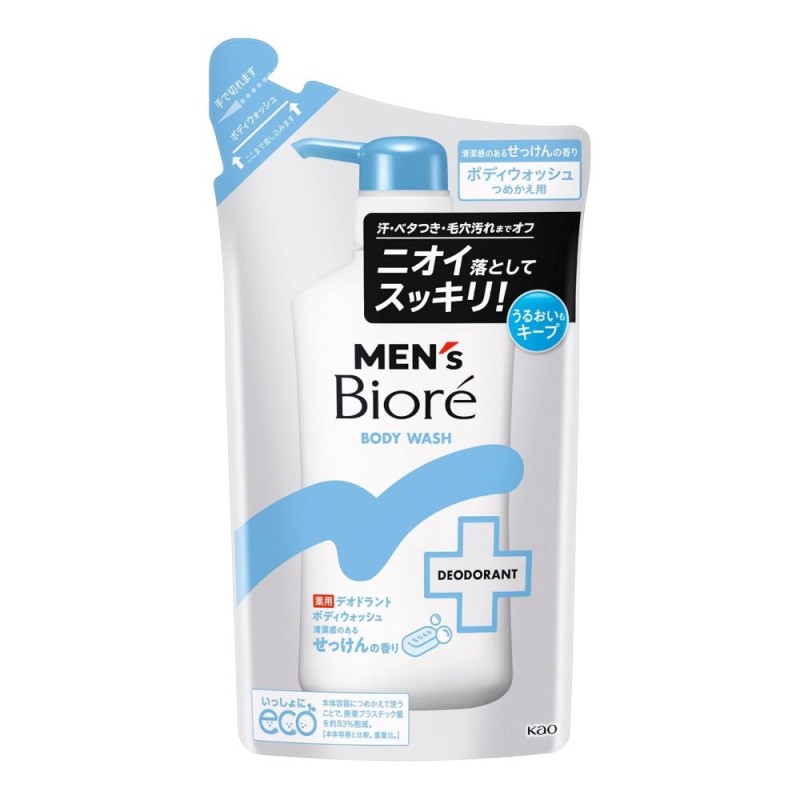 맨즈비오레 약용 데오드란트 바디워시 비누향 리필 360ml