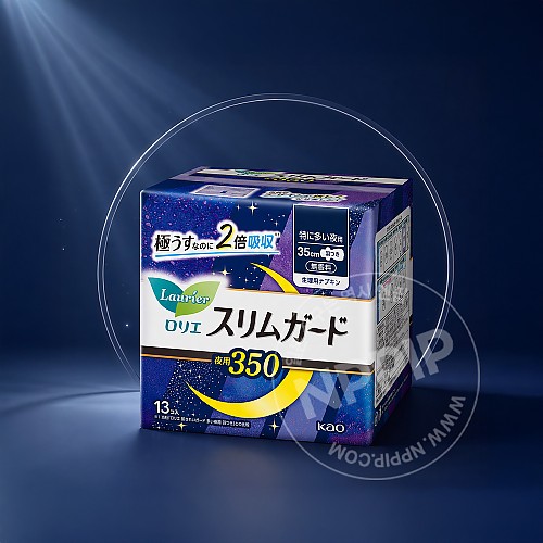 카오 로리에 슬림가드 특히 많은날 밤용 35cm 무향료 13매입
