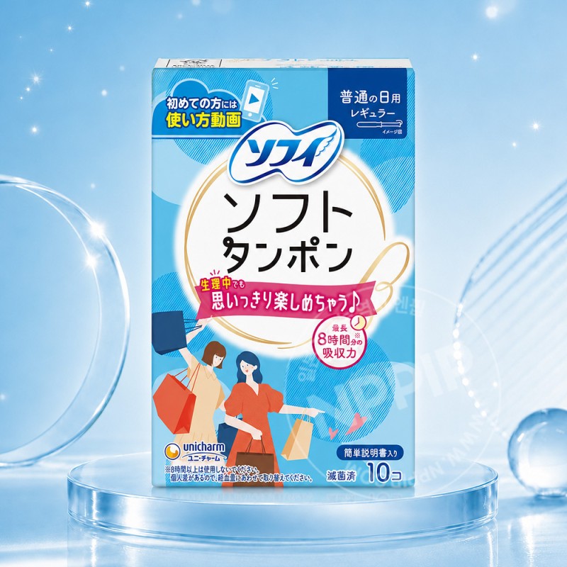 유니참 소피 소프트 탐폰 보통날 레귤러 10개입
