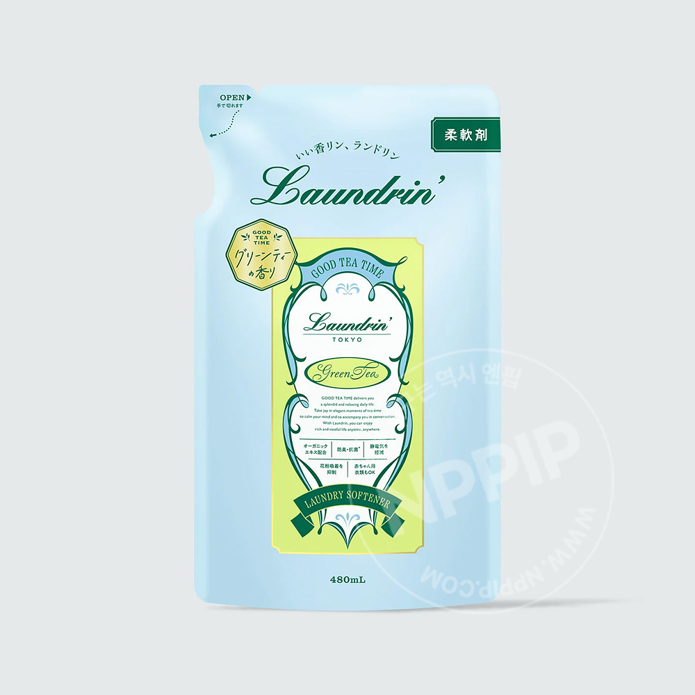란도린 굿티타임 섬유유연제 그린티향 리필 480ml