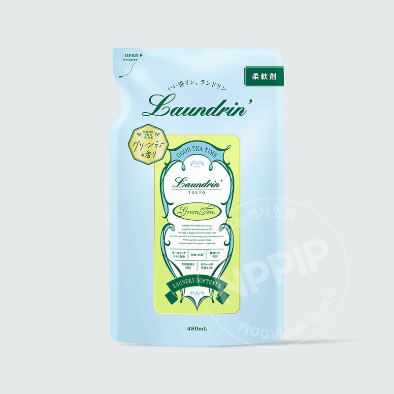 란도린 굿티타임 섬유유연제 그린티향 리필 480ml