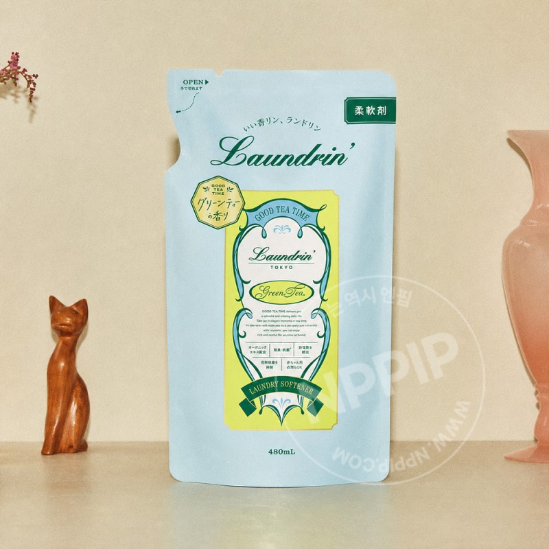 란도린 굿티타임 섬유유연제 그린티향 리필 480ml