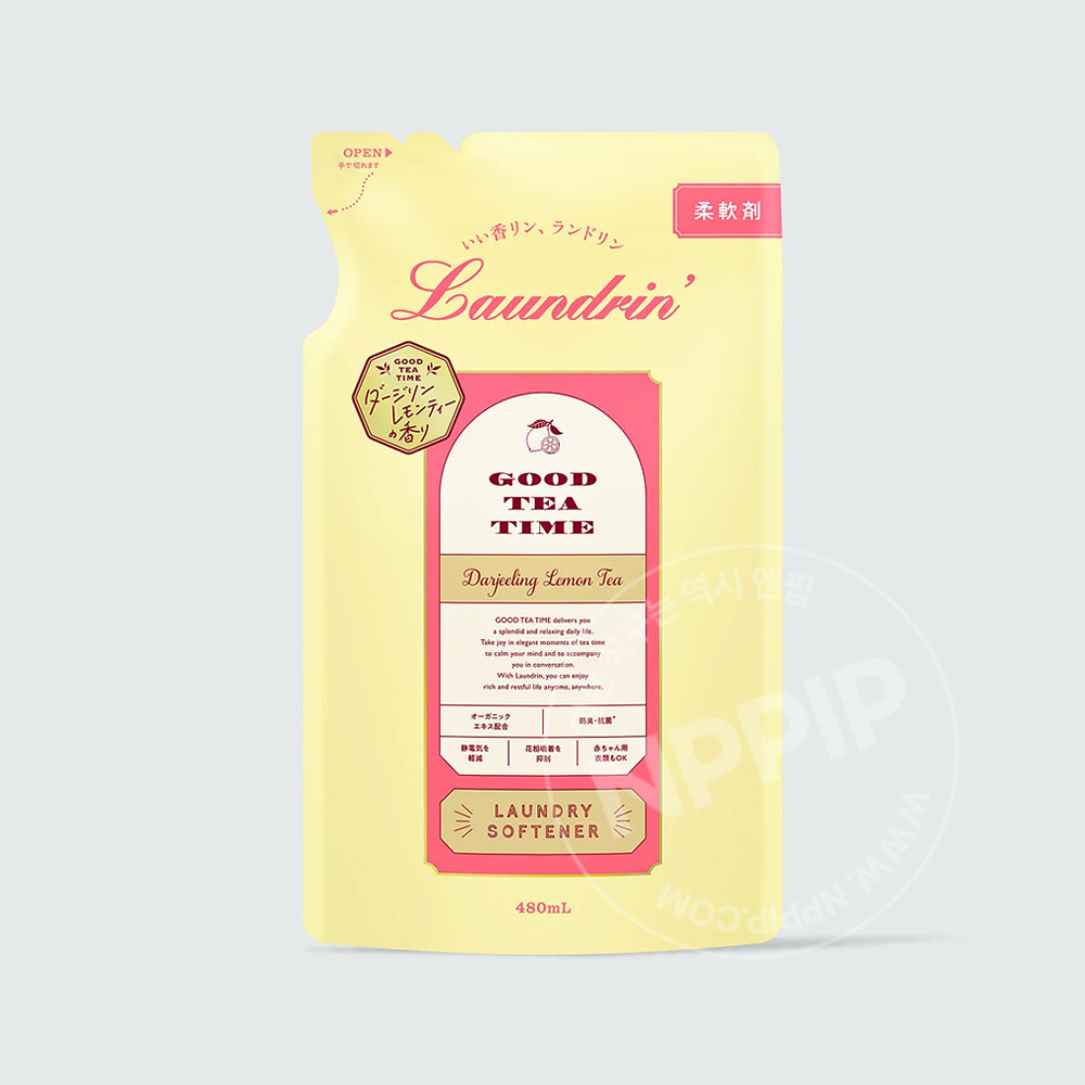란도린 굿티타임 섬유유연제 다즐링 레몬티향 리필 480ml