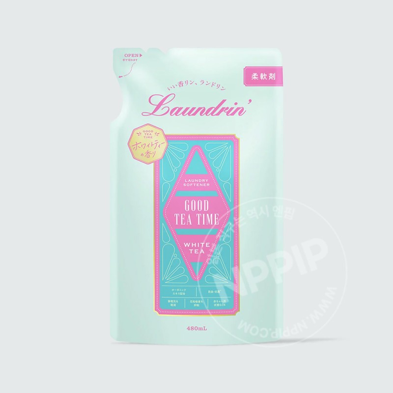 란도린 굿티타임 섬유유연제 화이트티향 리필 480ml