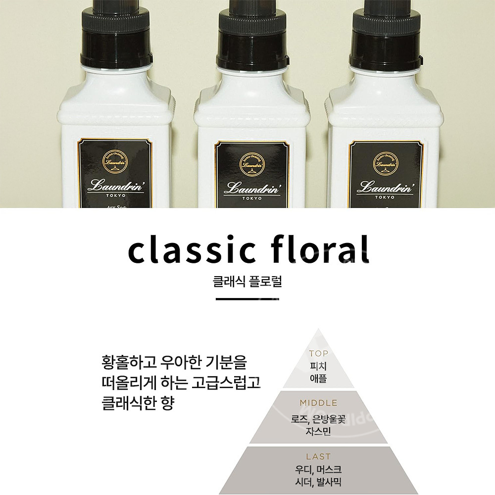 란도린 섬유유연제 클래식 플로럴향 리필 960ml
