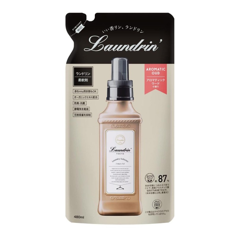 란도린 섬유유연제 아로마틱 우드향 리필 480ml