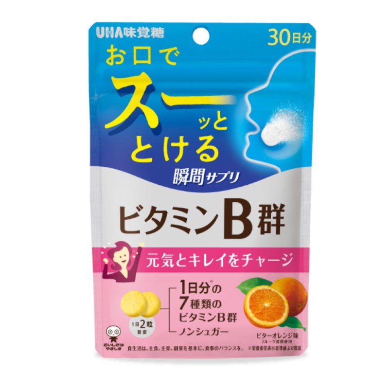 UHA미각당 순간 서플리 비타민B군 비타오렌지맛 30일분 60알