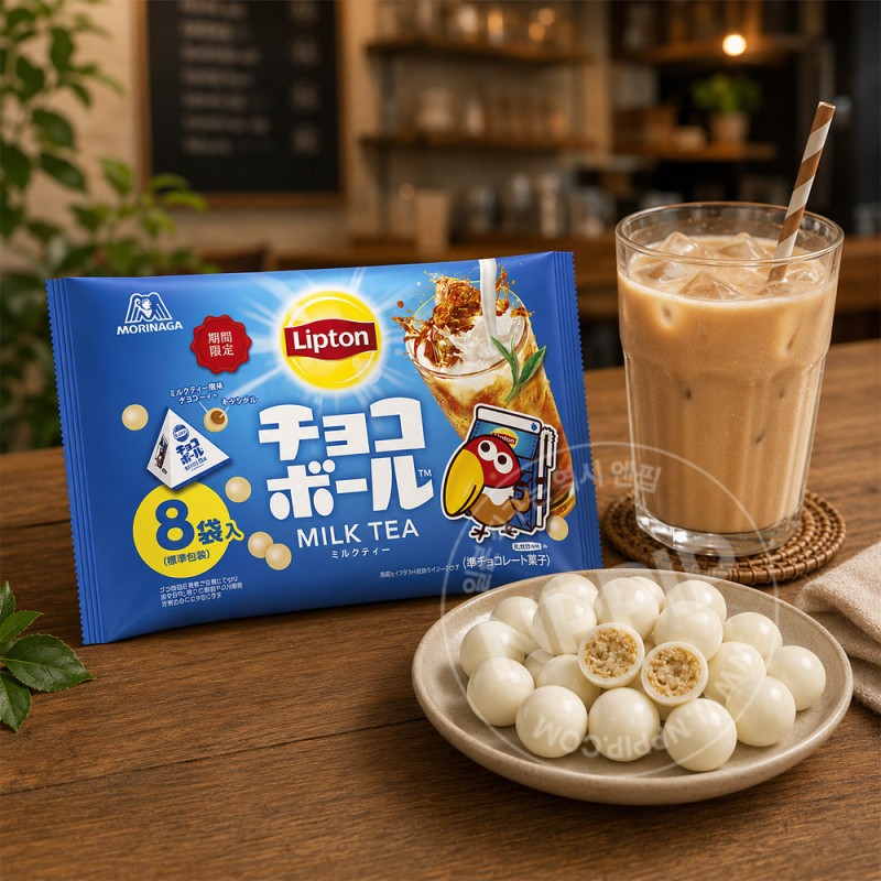 모리나가 초코볼 립톤 밀크티맛 95g