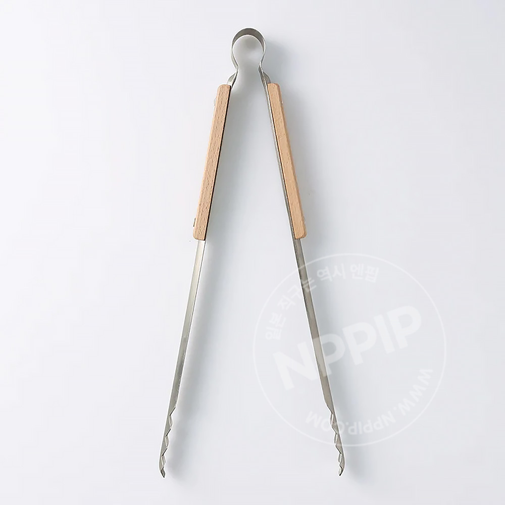 스탠다드 프로덕트 목재 손잡이 숯불 장작 집게 40cm