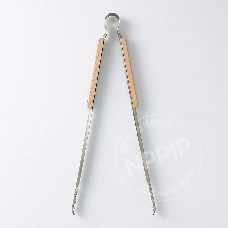 스탠다드 프로덕트 목재 손잡이 숯불 장작 집게 40cm