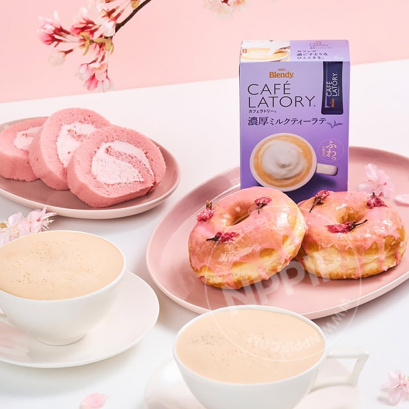 AGF Blendy 카페라토리 스틱 진한 밀크티 라떼 6개입