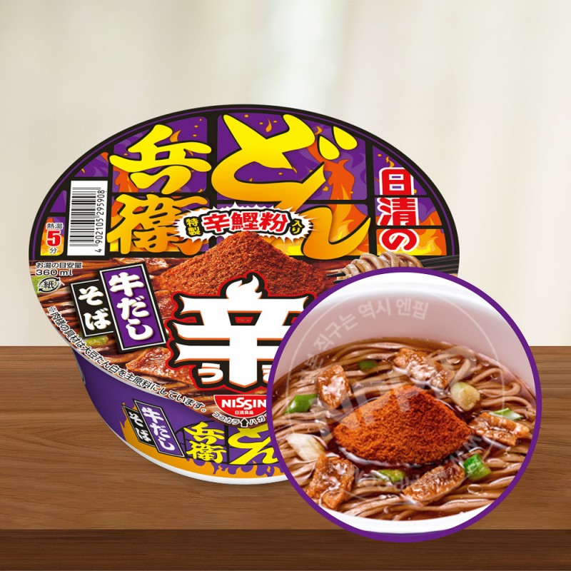 닛신 매운 돈베이 소고기 육수 소바 94g