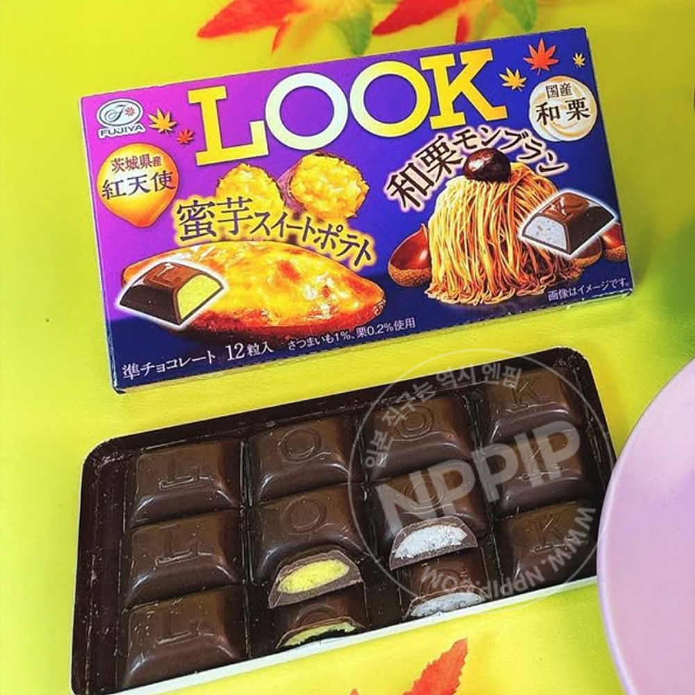 후지야 LOOK 룩 초콜릿 고구마 스위트포테토 밤 몽블랑맛 12개입