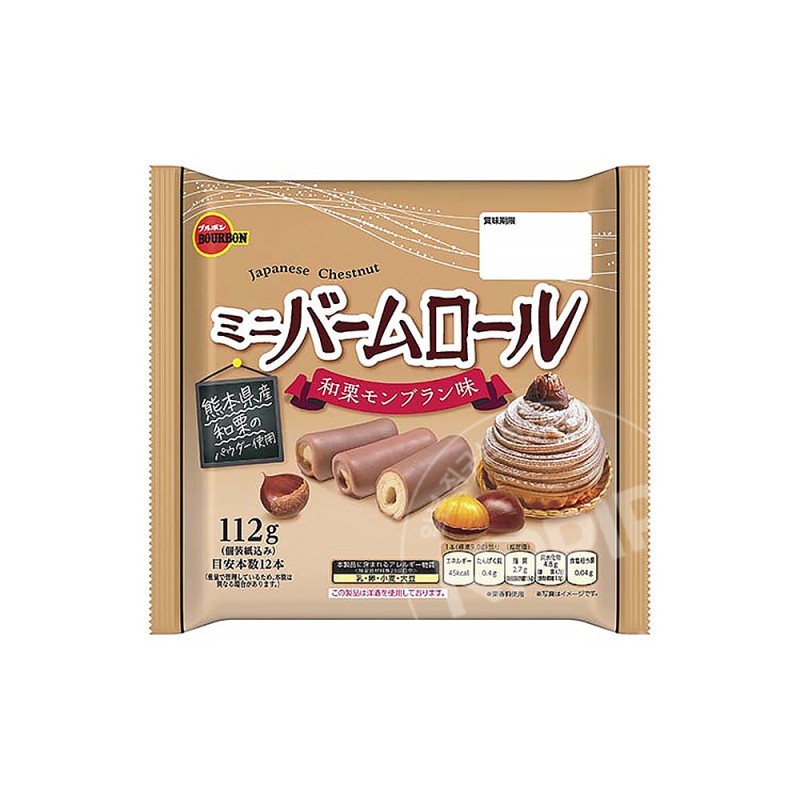 부르봉 미니 바움롤 밤 몽블랑맛 112g