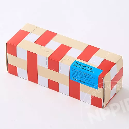 스탠다드 프로덕트 더블 지퍼백 냉동보관백 스티치 50매 16cmX15cm
