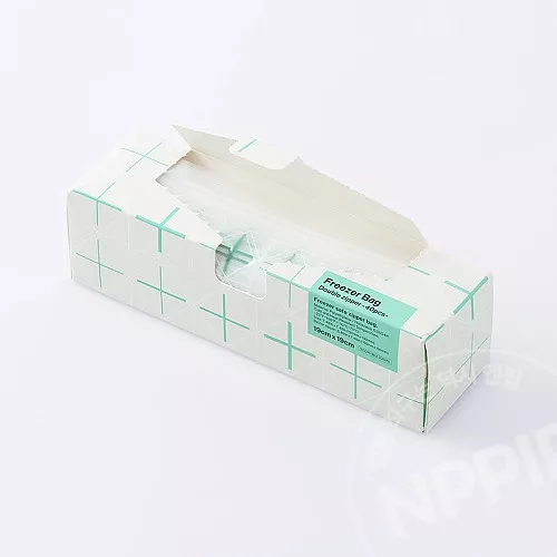 스탠다드 프로덕트 더블 지퍼백 냉동보관백 크로스 40매 19cmX19cm