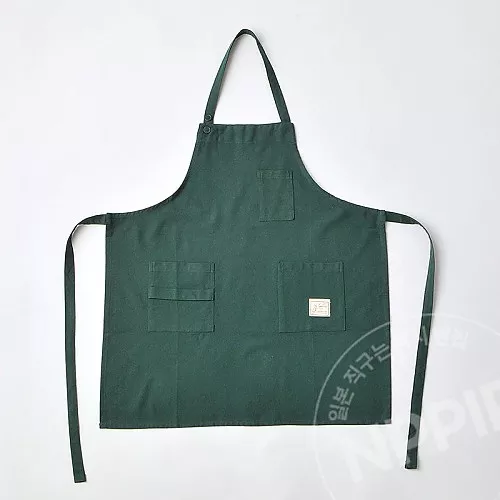 스탠다드 프로덕트 무지 컬러 워크 앞치마 카키