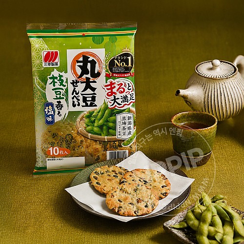 산코제과 마루다이즈 센베이 에다마메 소금맛 10매입