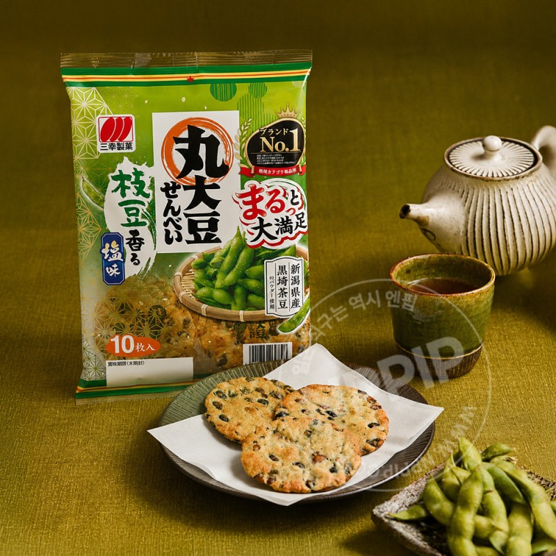 산코제과 마루다이즈 센베이 에다마메 소금맛 10매입