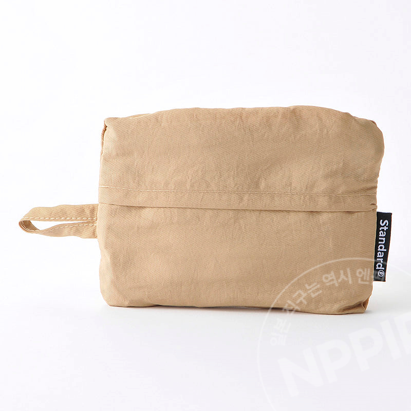 스탠다드 프로덕트 소프트 나일론 트래블 수납케이스 베이지 29cm×22cm×8cm