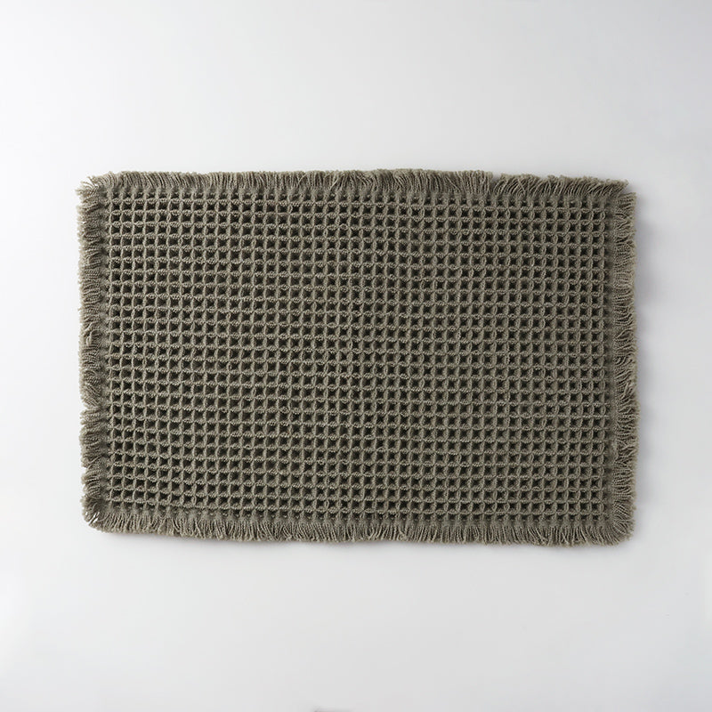 스탠다드 프로덕트 와플 직조 욕실 매트 35cmx55cm 그린