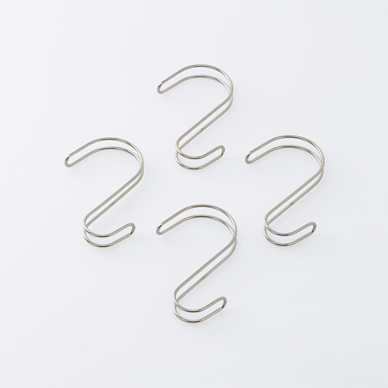 스탠다드 프로덕트 스테인리스 2중 S자 후크 4개 5.3cmx9.7cm