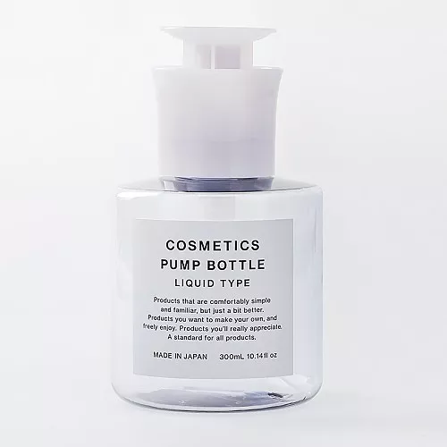 스탠다드 프로덕트 푸쉬 펌프 보틀 용기 리퀴드 타입 그레이 쇼트 300mL