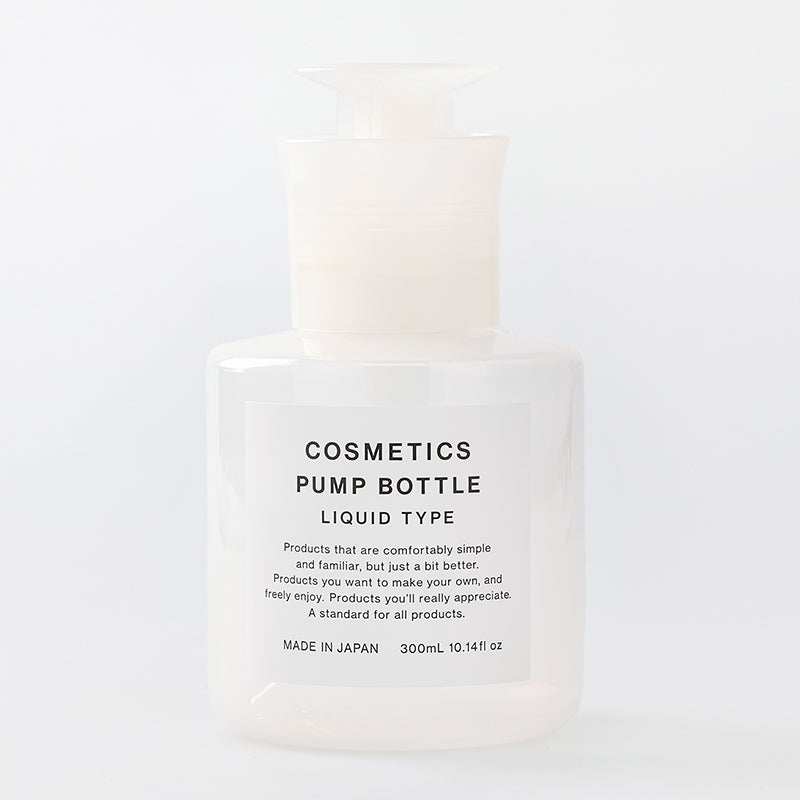 스탠다드 프로덕트 푸쉬 펌프 보틀 용기 리퀴드 타입 화이트 쇼트 300mL