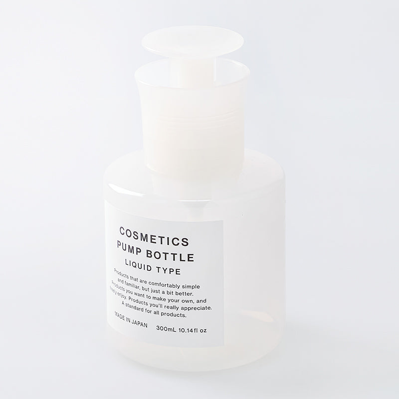 스탠다드 프로덕트 푸쉬 펌프 보틀 용기 리퀴드 타입 화이트 쇼트 300mL