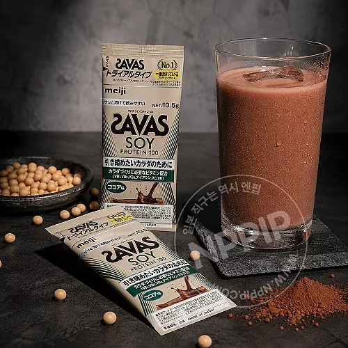SAVAS 자바스 소이 프로틴 100 코코아맛 트라이얼팩 10.5g 6개입