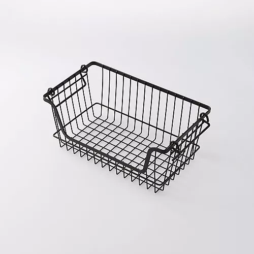 스탠다드 프로덕트 와이어 스태킹 바스켓 블랙