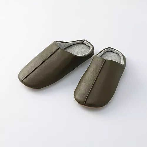 스탠다드 프로덕트 페이크레더 룸 슬리퍼 그린 25cm~27cm