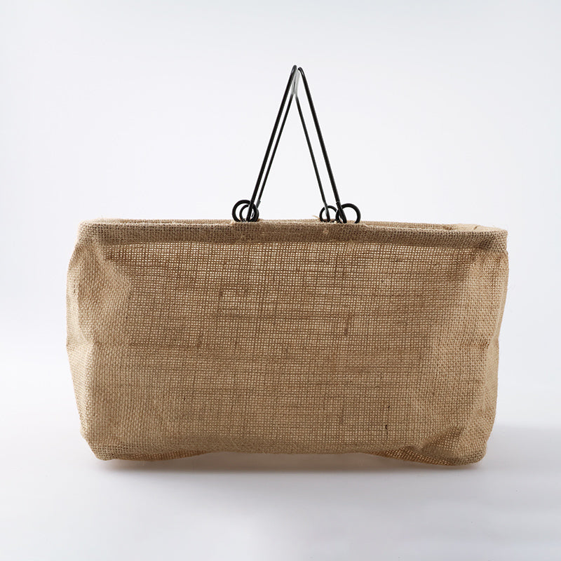 스탠다드 프로덕트 와이어 핸들 황마 소재 바스켓 34cmx23cmx20cm