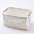 스탠다드 프로덕트 패브릭 수납박스 원목 손잡이 아이보리 28cmx19cmx15cm