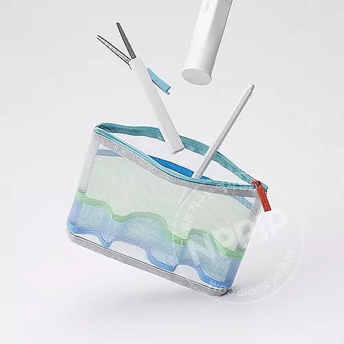 (수량 한정) 패밀리마트 메쉬 파우치 블루그레이