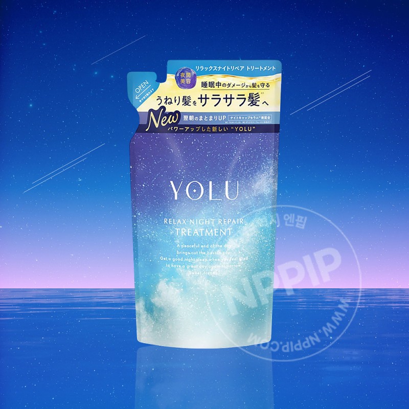 YOLU 요루 릴랙스 나이트 리페어 트리트먼트 리필 370g