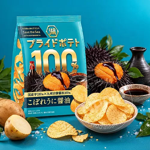 코이케야 프라이드 포테토 100% 우니 성게알 간장맛 52g
