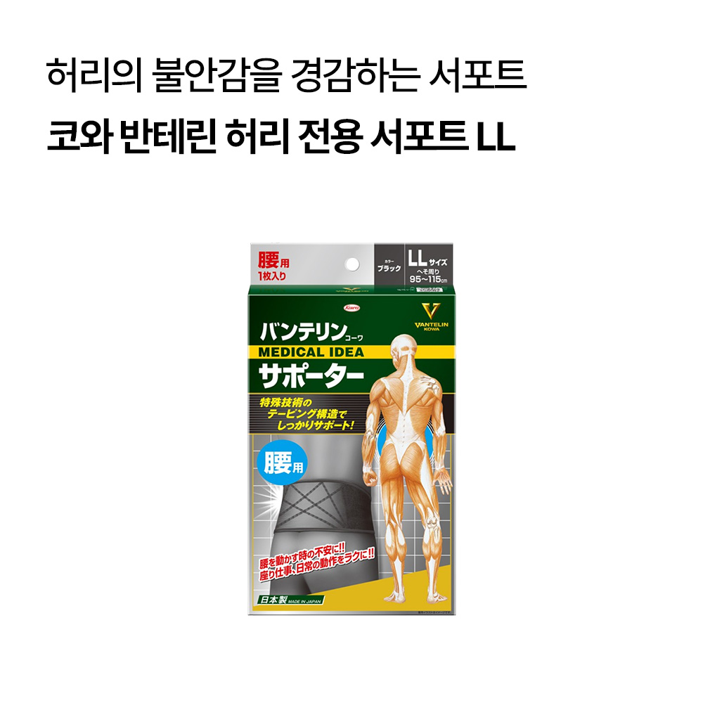 코와 반테린 허리 전용 보호대 서포트 (M/L/LL)