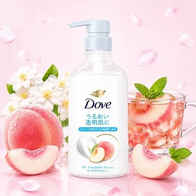 도브 바디솝 피치 화이트티향 바디워시 450g