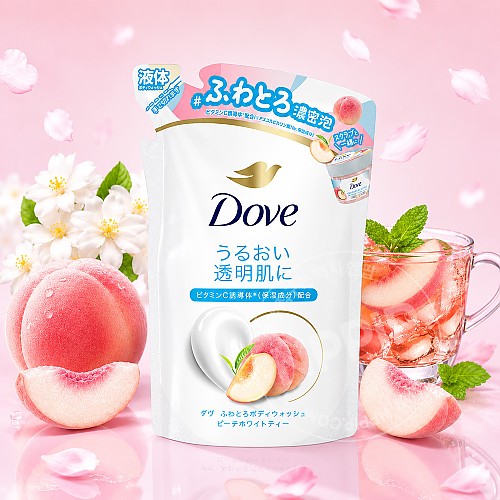 도브 바디솝 피치 화이트티향 바디워시 리필용 340g