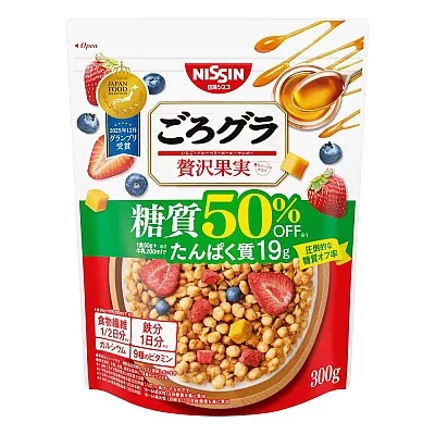 닛신 고로그라 그래놀라 시리얼 당질 50% 오프 프리미엄 과일 300g