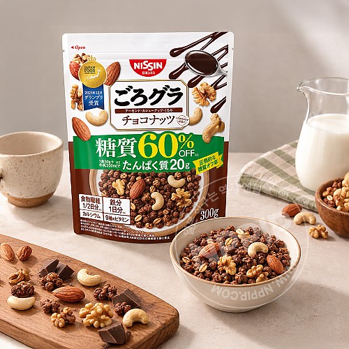 닛신 고로그라 그래놀라 시리얼 당질 60% 오프 초코넛츠 300g