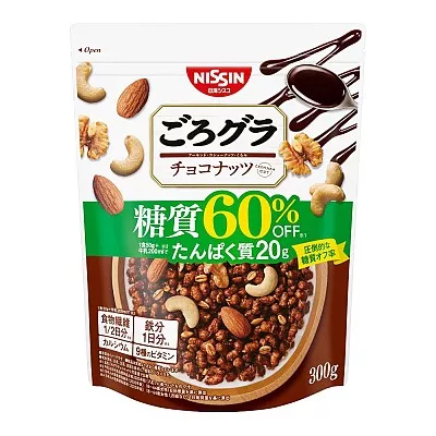 닛신 고로그라 그래놀라 시리얼 당질 60% 오프 초코넛츠 300g