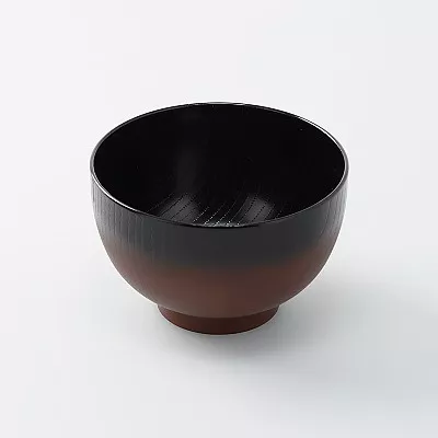 스탠다드 프로덕트 야마나카 칠기 국그릇 그러데이션 블랙