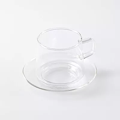 스탠다드 프로덕트 내열유리 스태킹 컵&소서 380mL